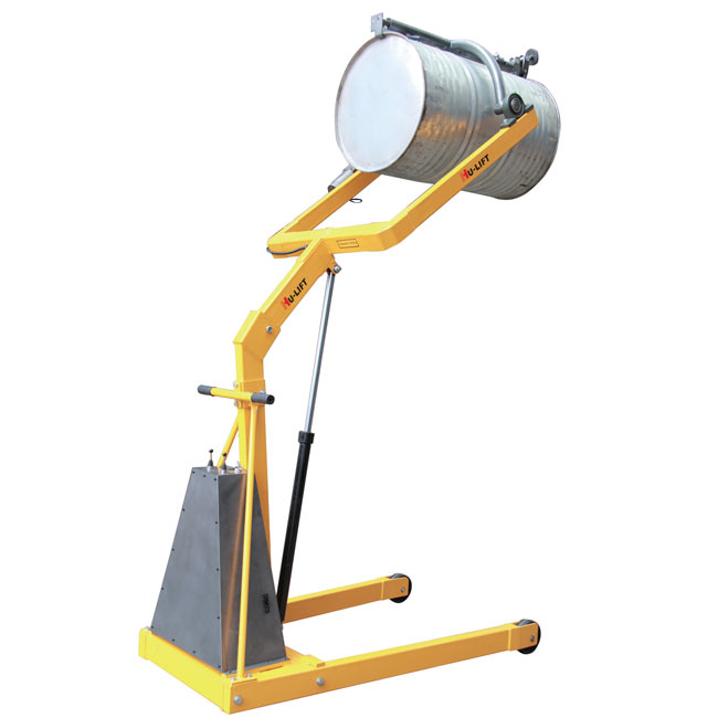 電動油桶翻轉(zhuǎn)取料車